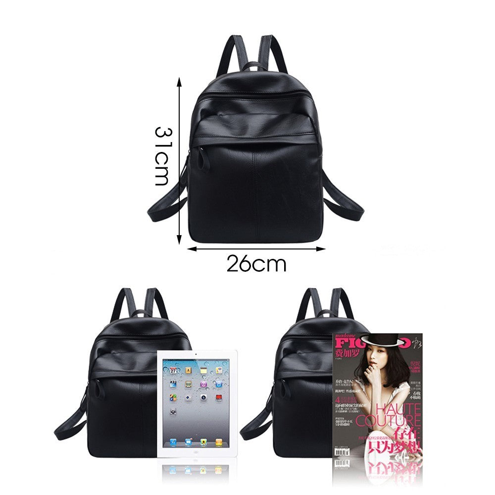 High Quality PU Leather Women Backpack Fashion Solid School Bags For Teenager Girls Large Capacity Casual Women Black Backpacks High Quality PU Leather Women Backpack Fashion Solid School Bags For Teenager Girls Large Capacity Casual Women Black Backpacks
